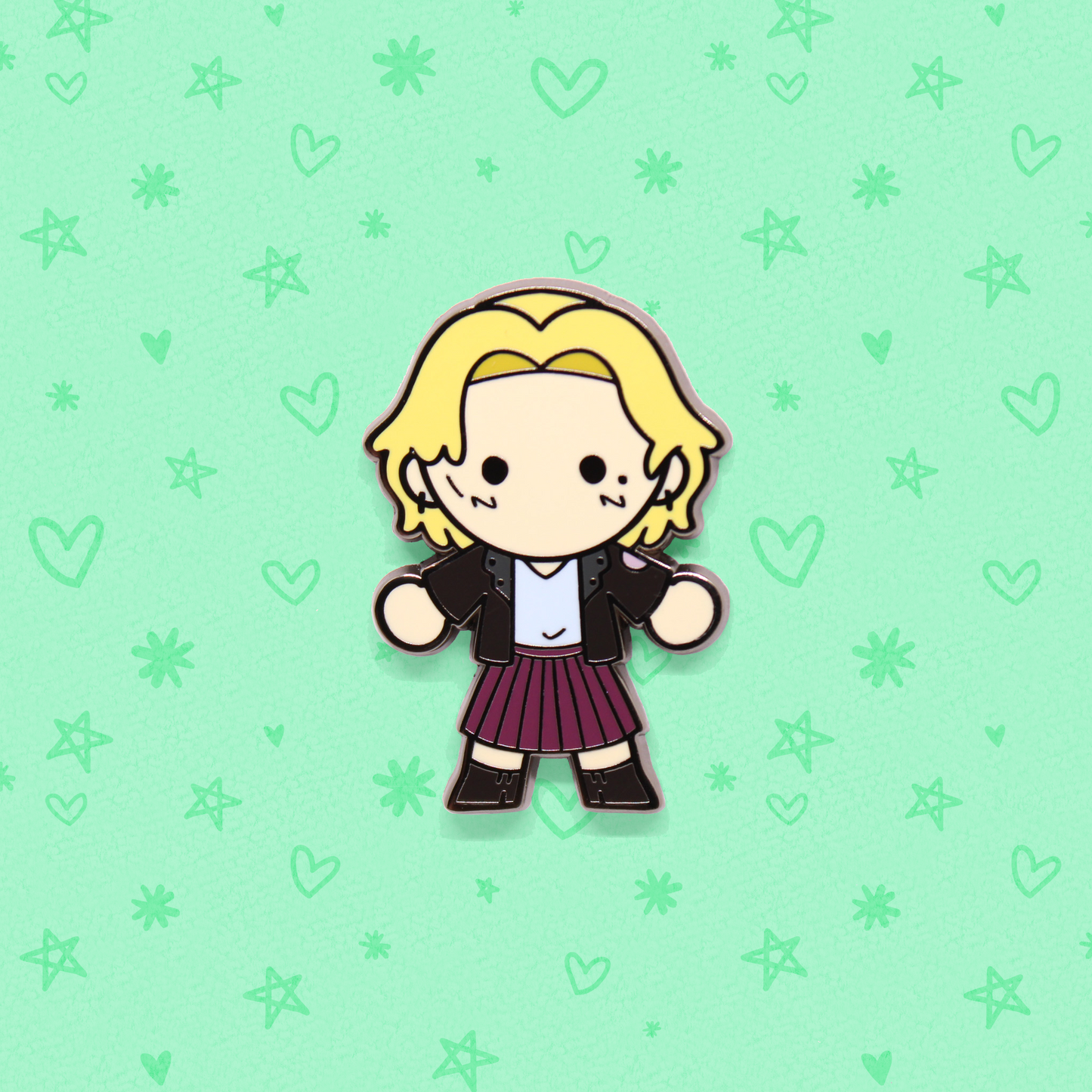 timeskip calamity trio weebean enamel pins
