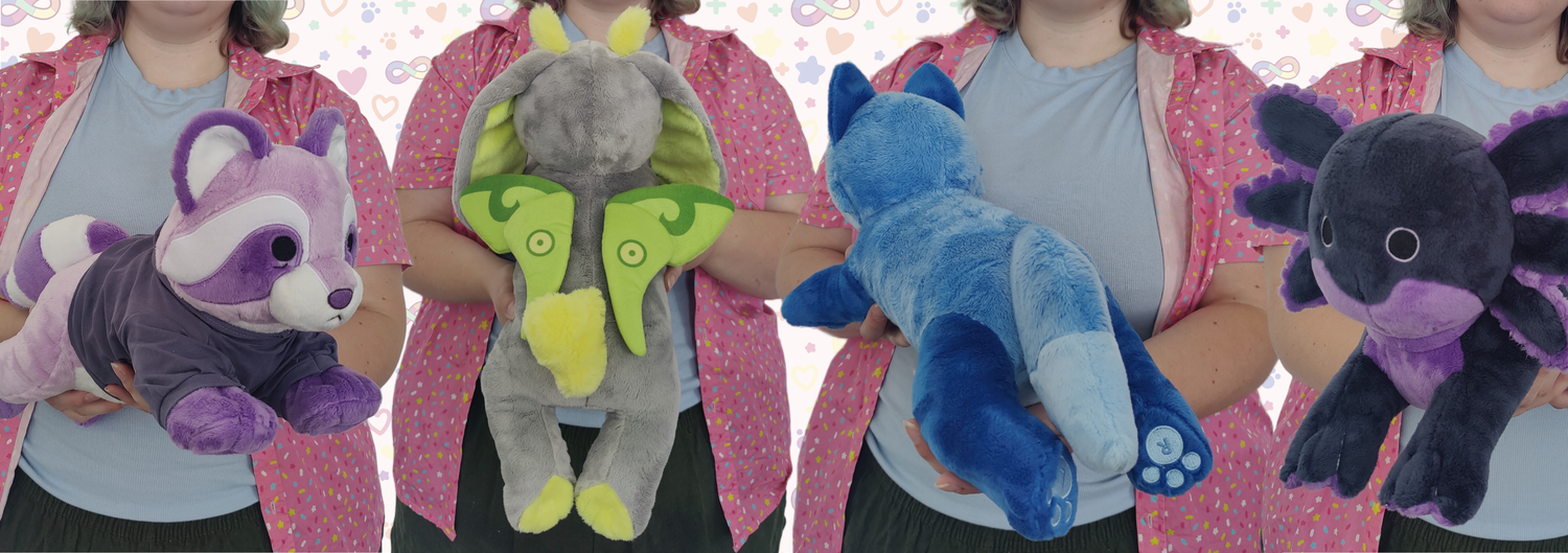 disability pride creature plushies
