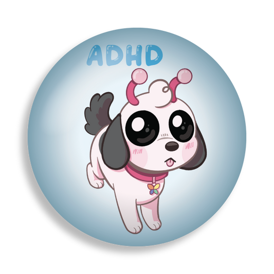 ADHD bug-ton (button pin)
