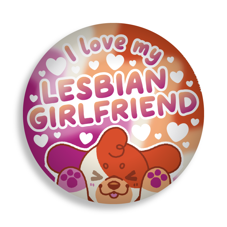 lesbian ally 2.25" button pins