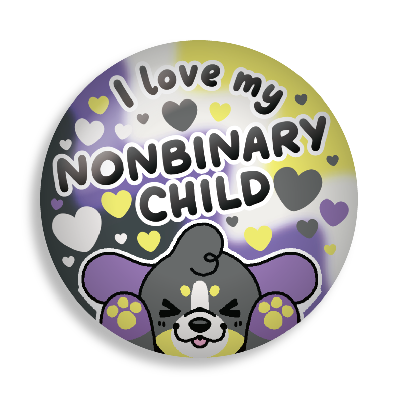 non-binary ally button pins