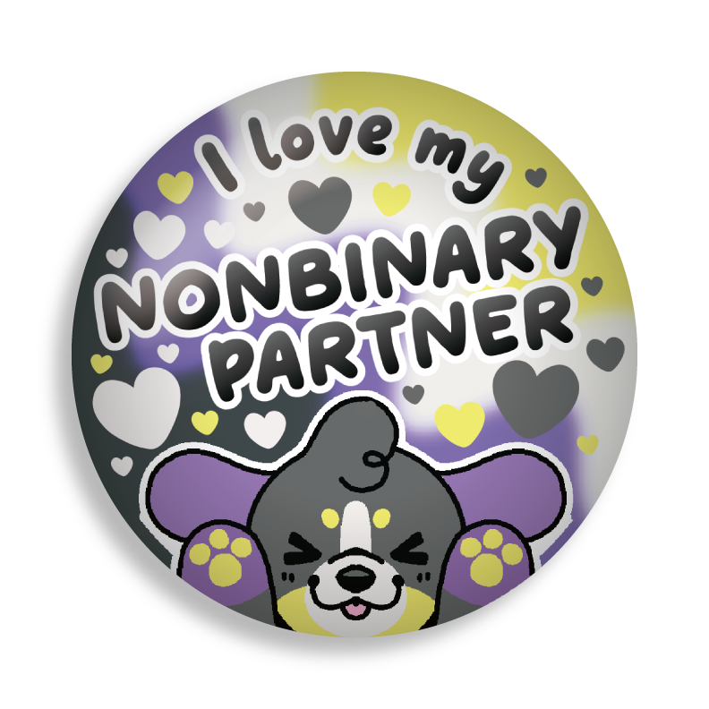 non-binary ally button pins