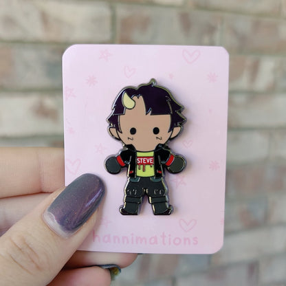 steve weebean enamel pin