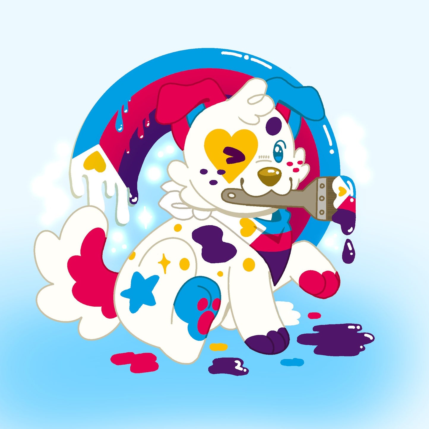 doodles paint your pride 3" vinyl sticker