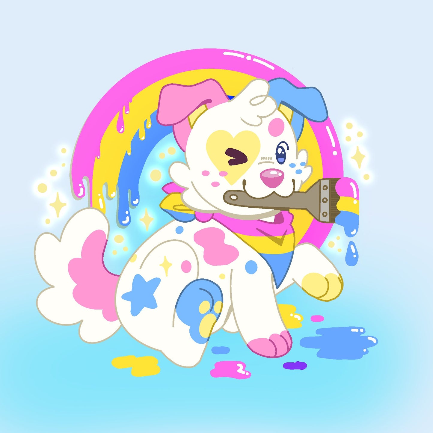 doodles paint your pride 3" vinyl sticker