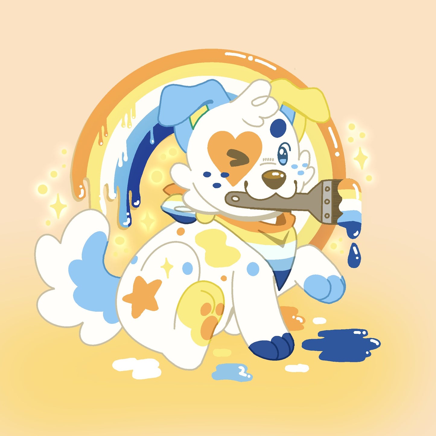 doodles paint your pride 3" vinyl sticker