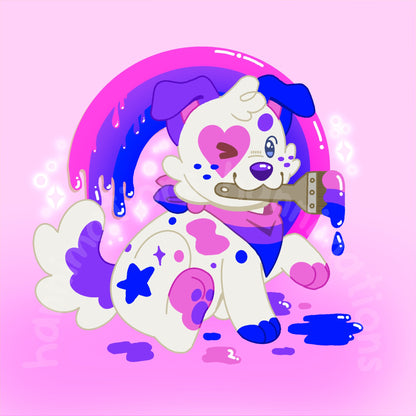 doodles paint your pride 3" vinyl sticker