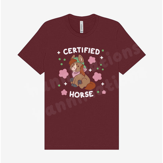 certified horse t-shirt
