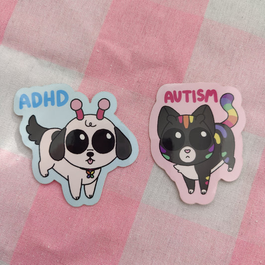 autism and adhd creatures stickers