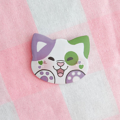 colorful kitties button pins