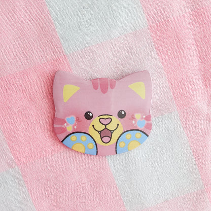colorful kitties button pins