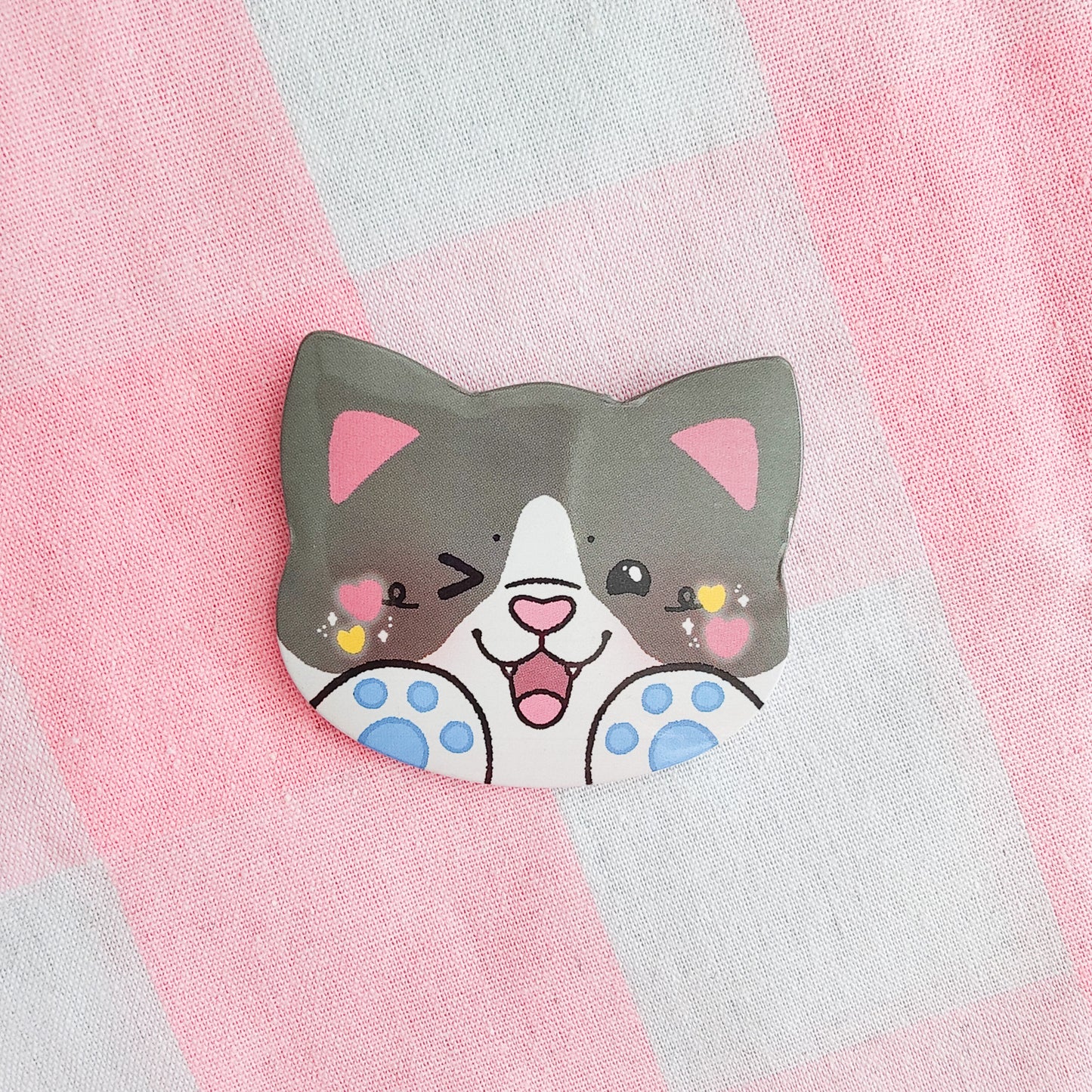 colorful kitties button pins
