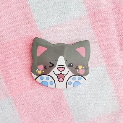 colorful kitties button pins