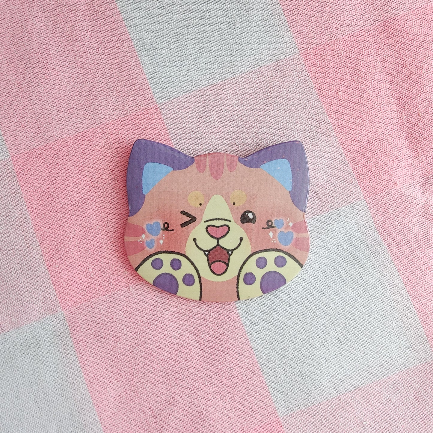 colorful kitties button pins