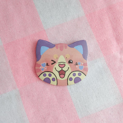 colorful kitties button pins