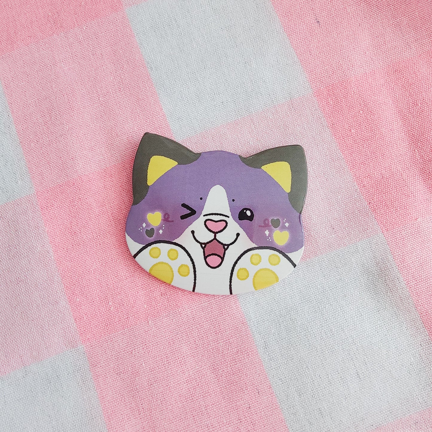 colorful kitties button pins