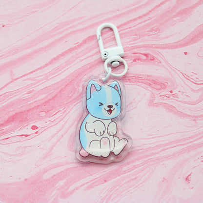 colorful puppies acrylic charms