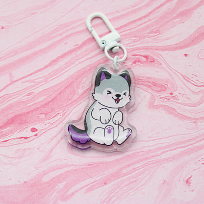 colorful puppies acrylic charms