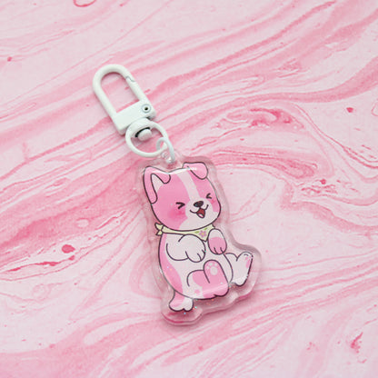 colorful puppies acrylic charms