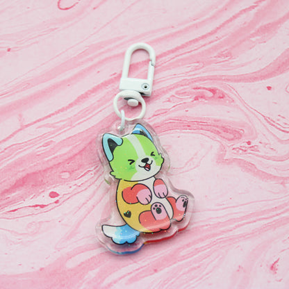 colorful puppies acrylic charms