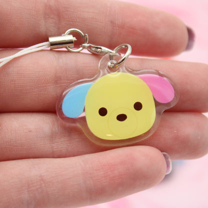 colorful puppy phone charms