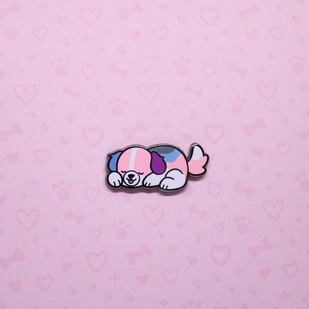 colorful puppies enamel pins V2