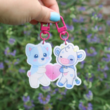 Load image into Gallery viewer, daisy and bluebell friendship magnet charms (collab w/ sugary carousel!!)
