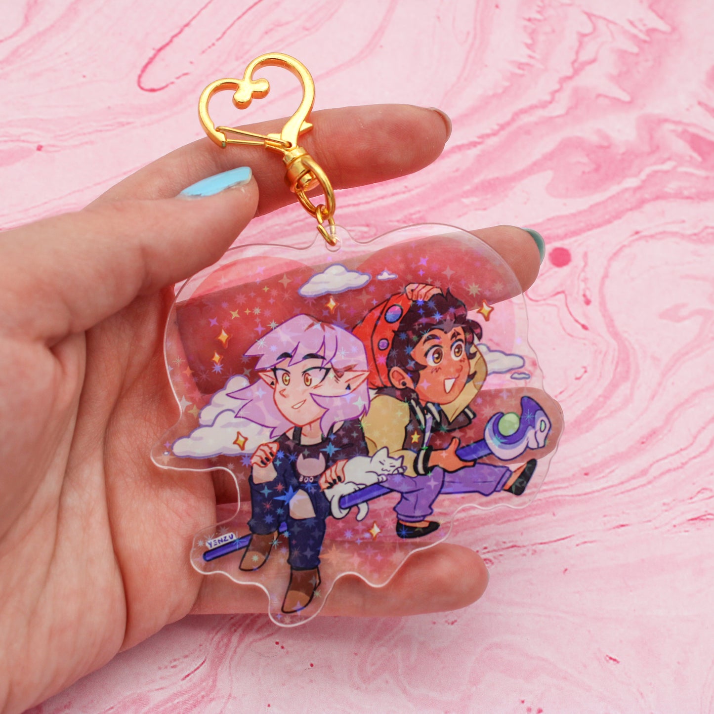 lumity holo acrylic charm by yenzu (collab!)