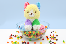 Load image into Gallery viewer, pickles the colorful kitty plushie
