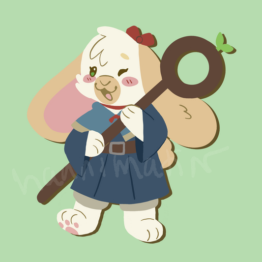 bunny marcille dyed metal pin