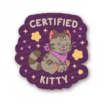 certified kitty assortment vinyl stickers