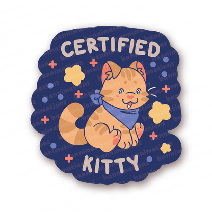 certified kitty assortment vinyl stickers