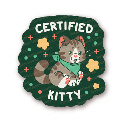 certified kitty assortment vinyl stickers