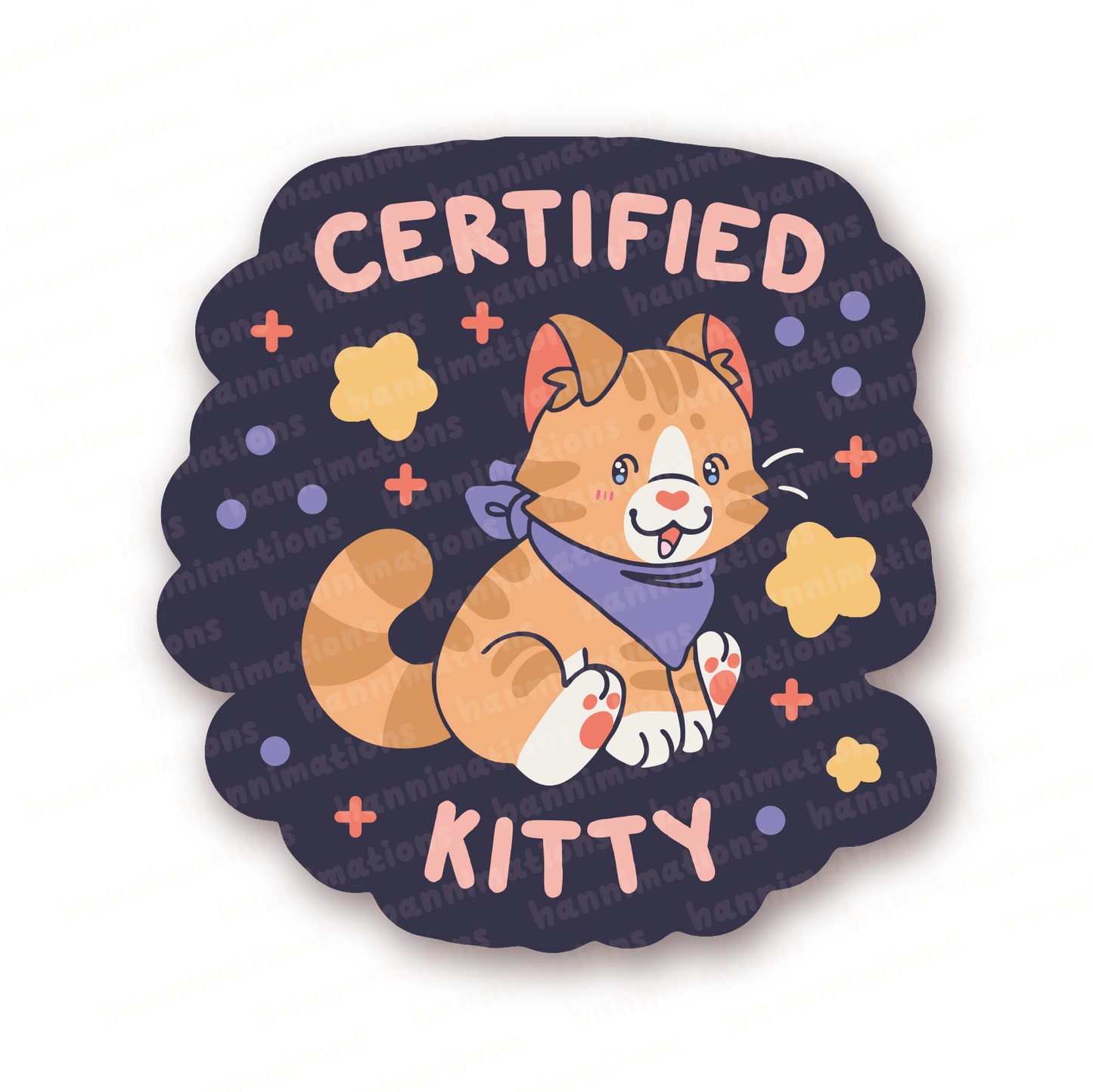 certified kitty assortment vinyl stickers
