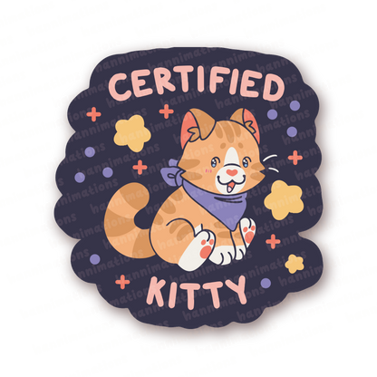 certified kitty assortment vinyl stickers