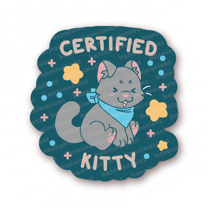 certified kitty assortment vinyl stickers