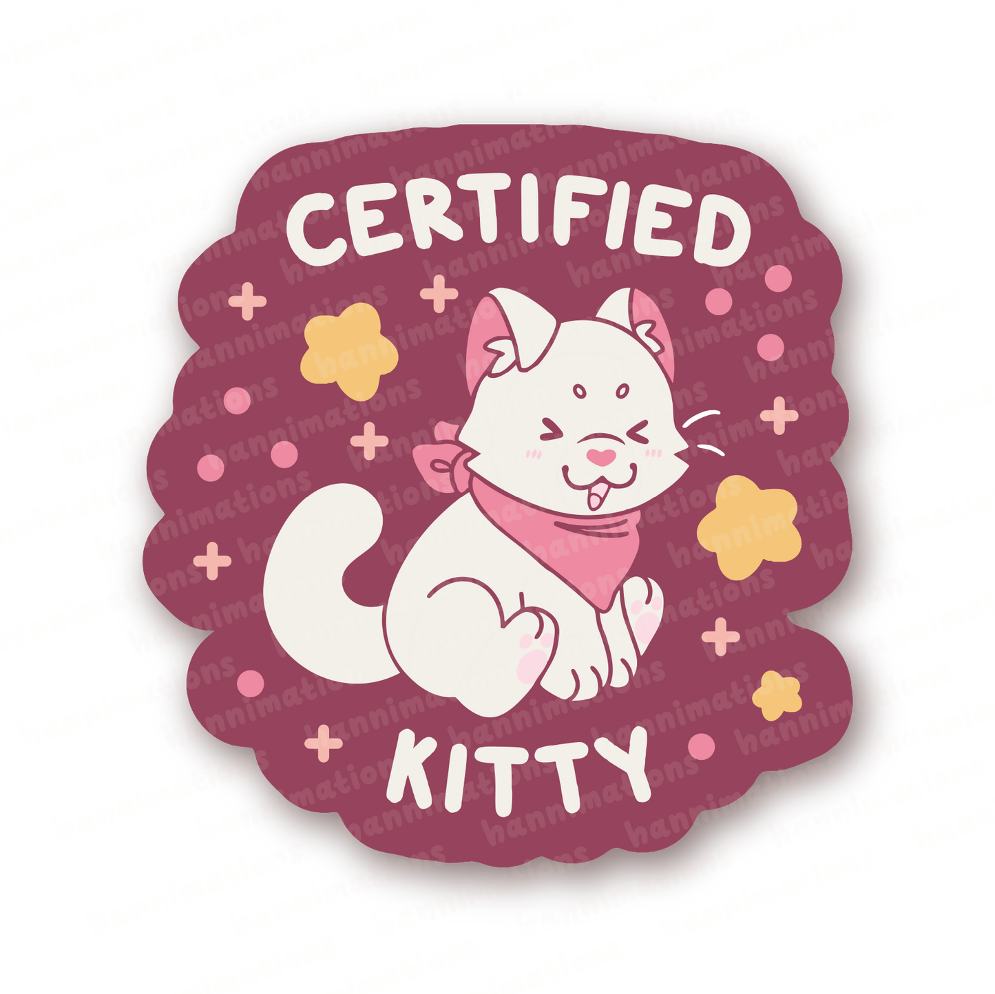 certified kitty assortment vinyl stickers