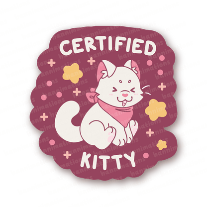 certified kitty assortment vinyl stickers