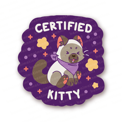 certified kitty assortment vinyl stickers