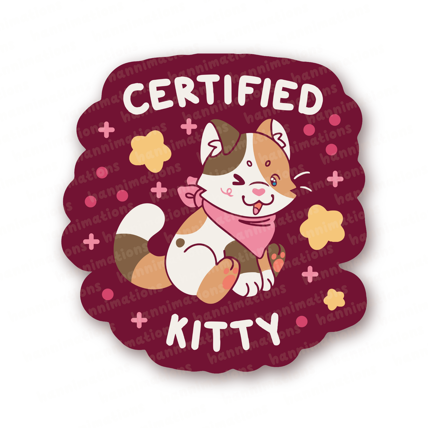 certified kitty assortment vinyl stickers