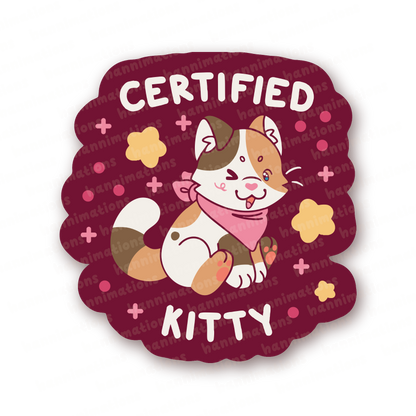 certified kitty assortment vinyl stickers