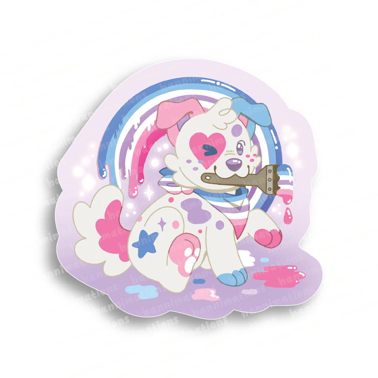 doodles paint your pride 3" vinyl sticker