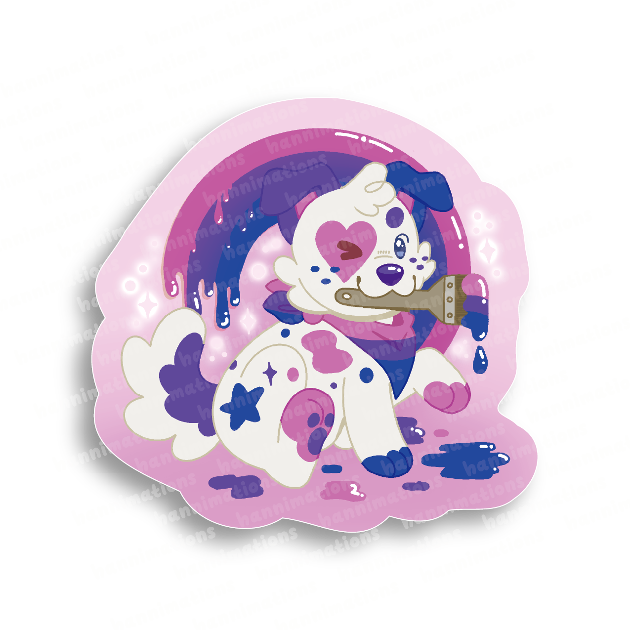 doodles paint your pride 3" vinyl sticker