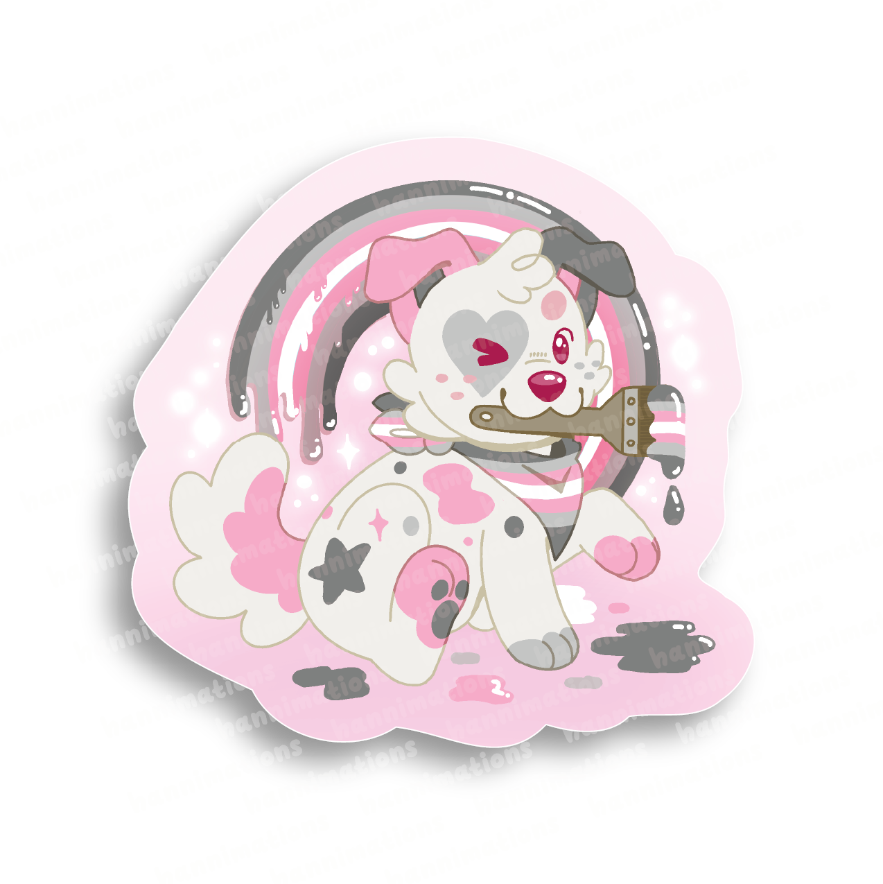 doodles paint your pride 3" vinyl sticker