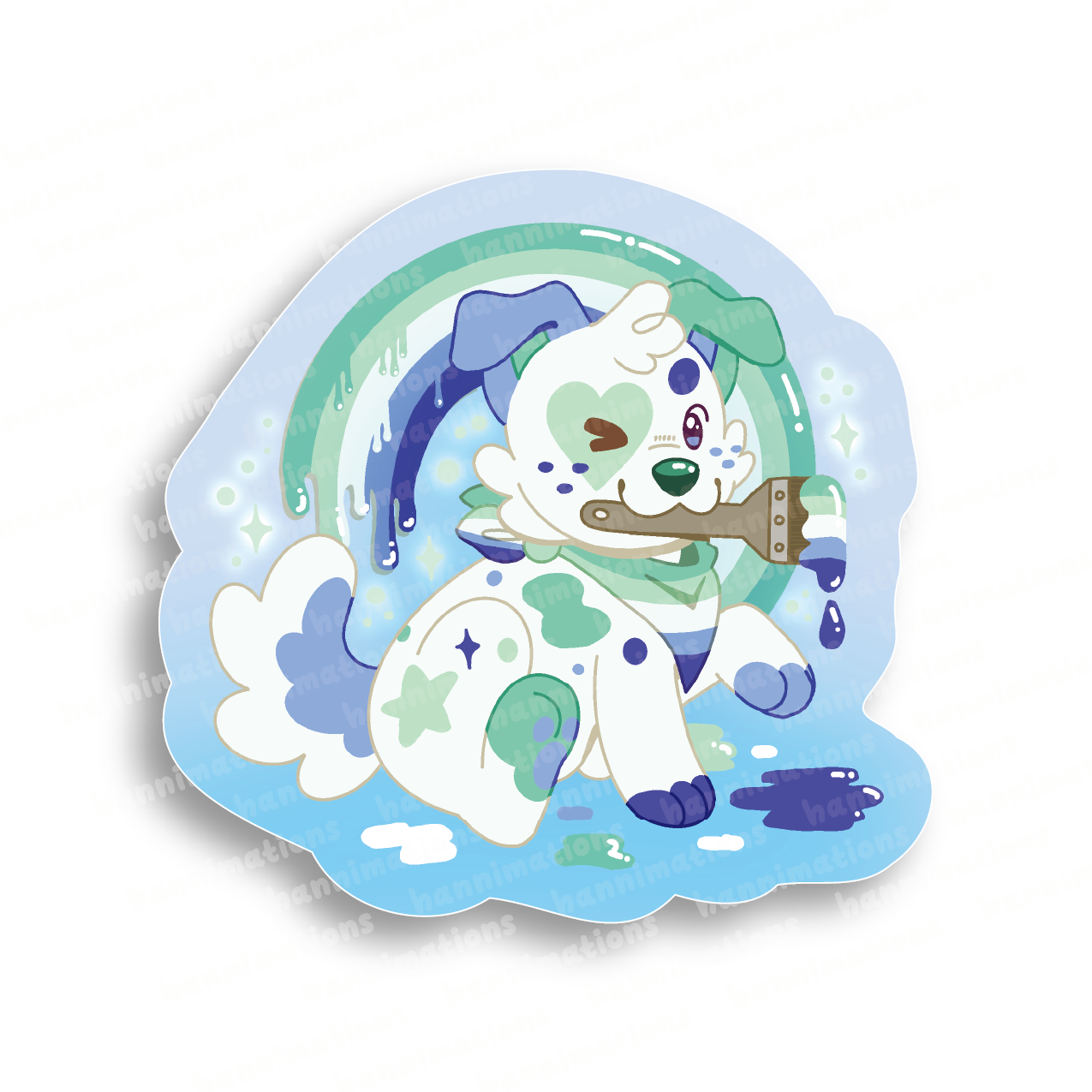 doodles paint your pride 3" vinyl sticker
