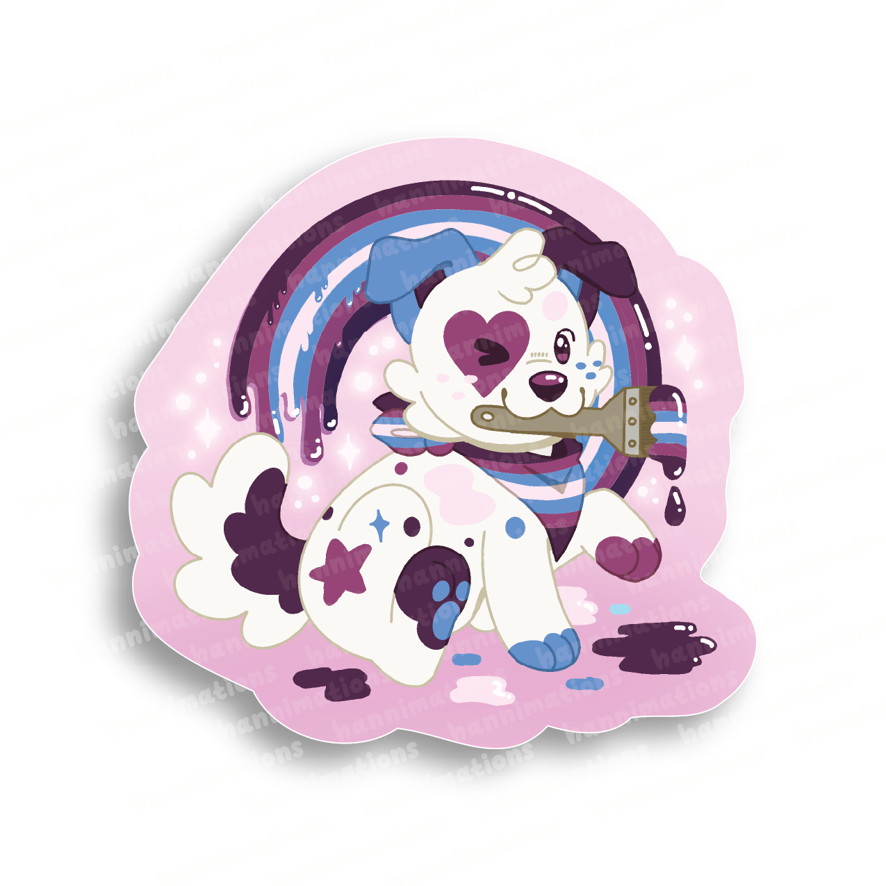 doodles paint your pride 3" vinyl sticker