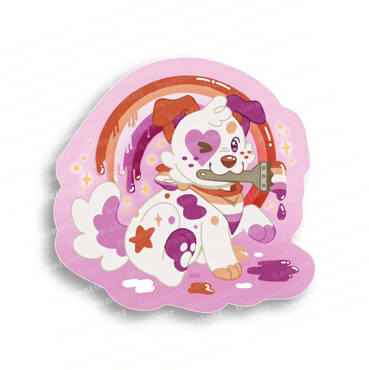 doodles paint your pride 3" vinyl sticker
