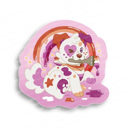 doodles paint your pride 3" vinyl sticker
