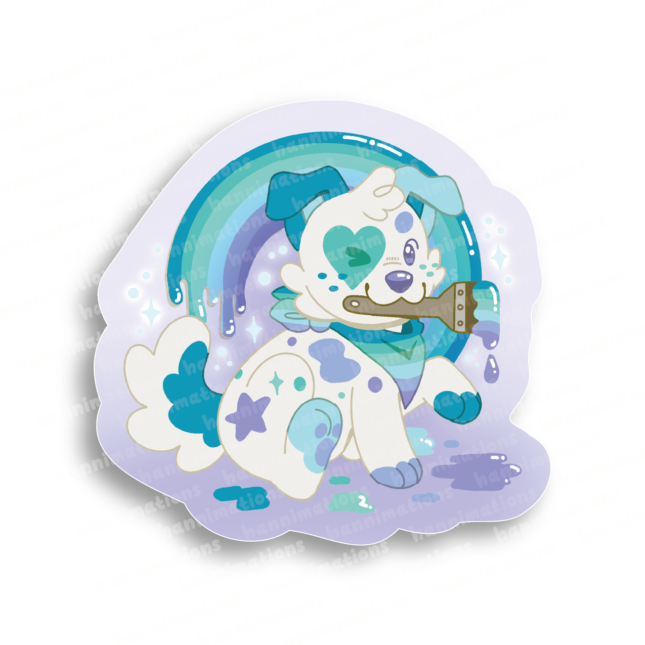doodles paint your pride 3" vinyl sticker