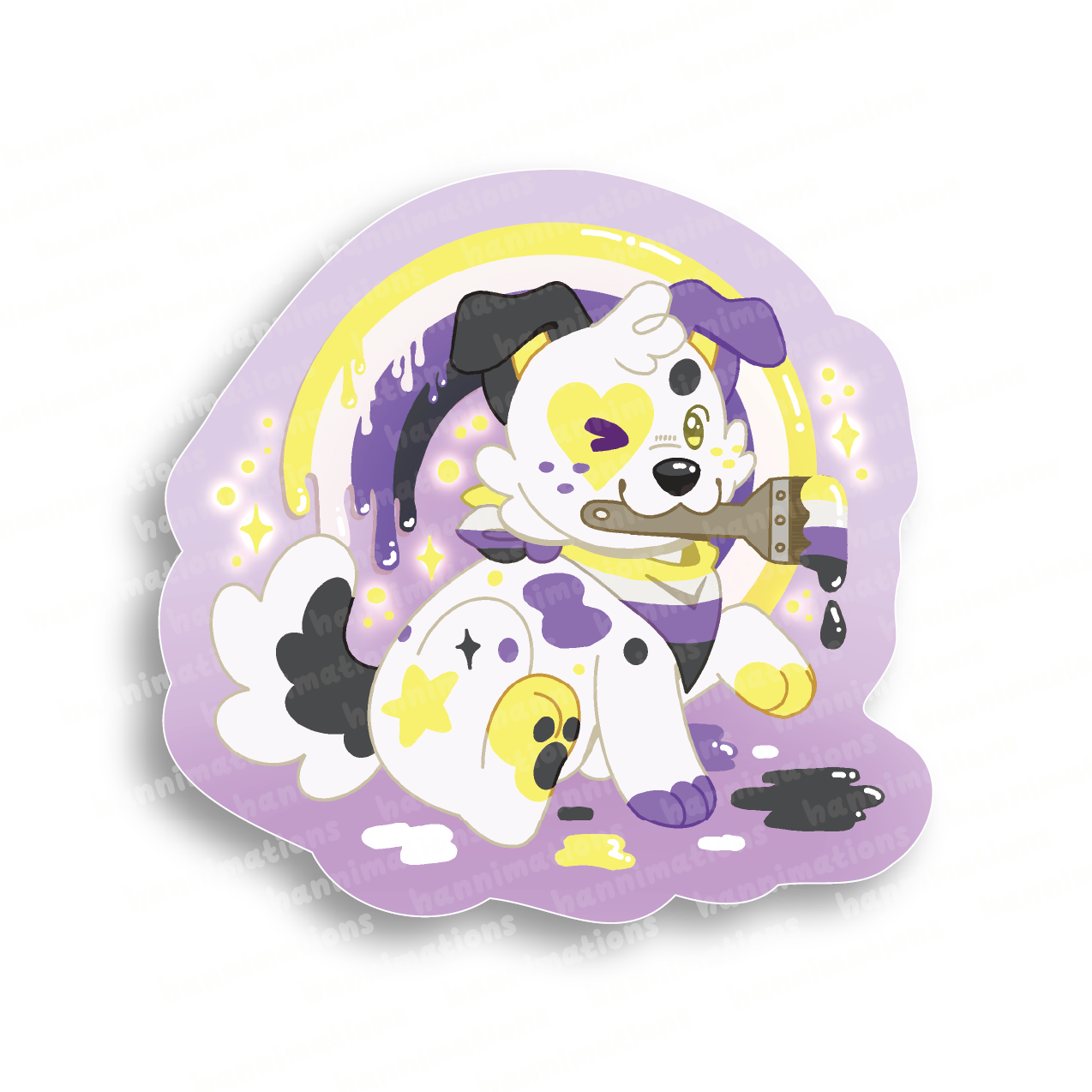 doodles paint your pride 3" vinyl sticker